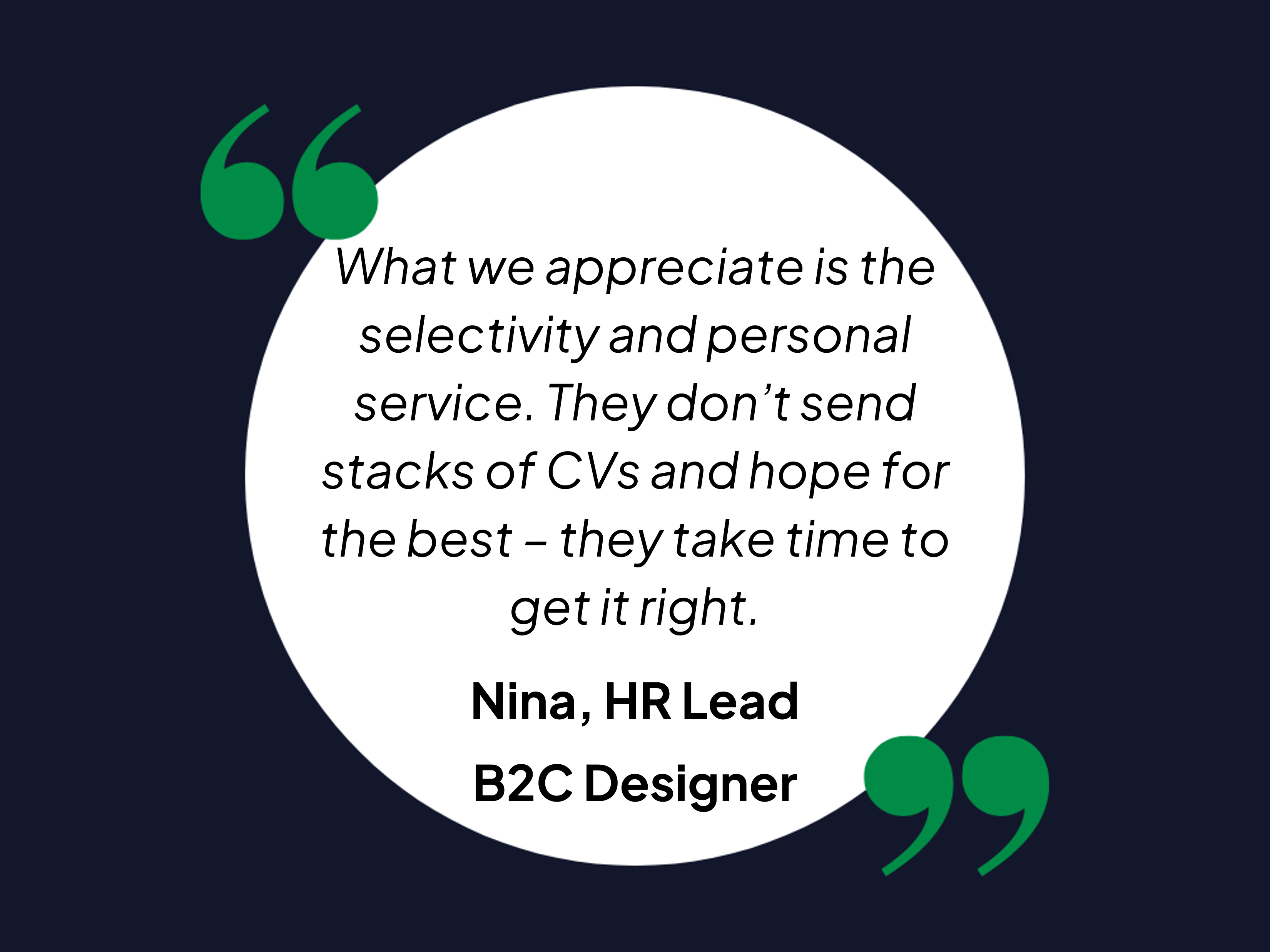 B2C designer testimonial