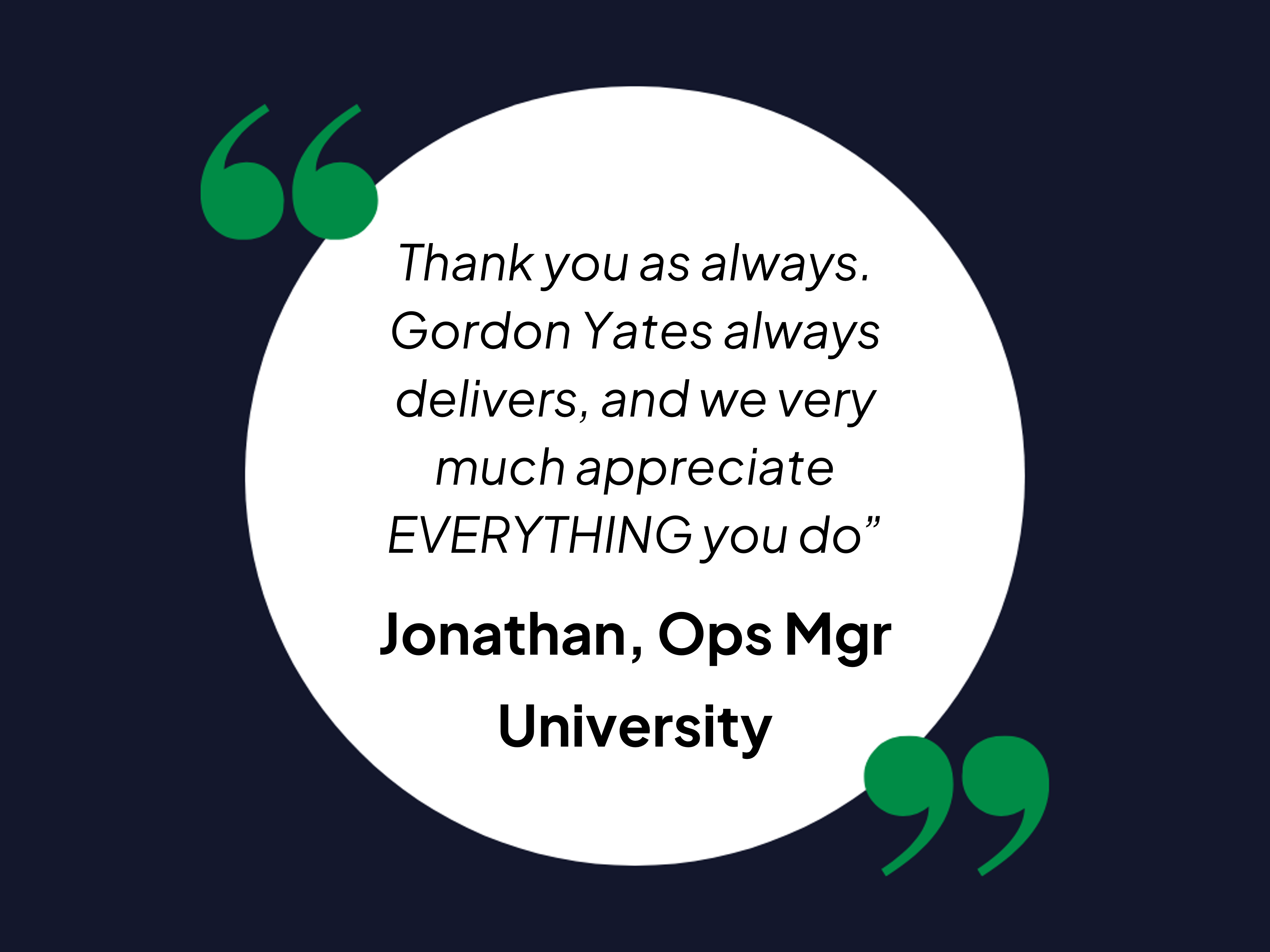 University Testimonial