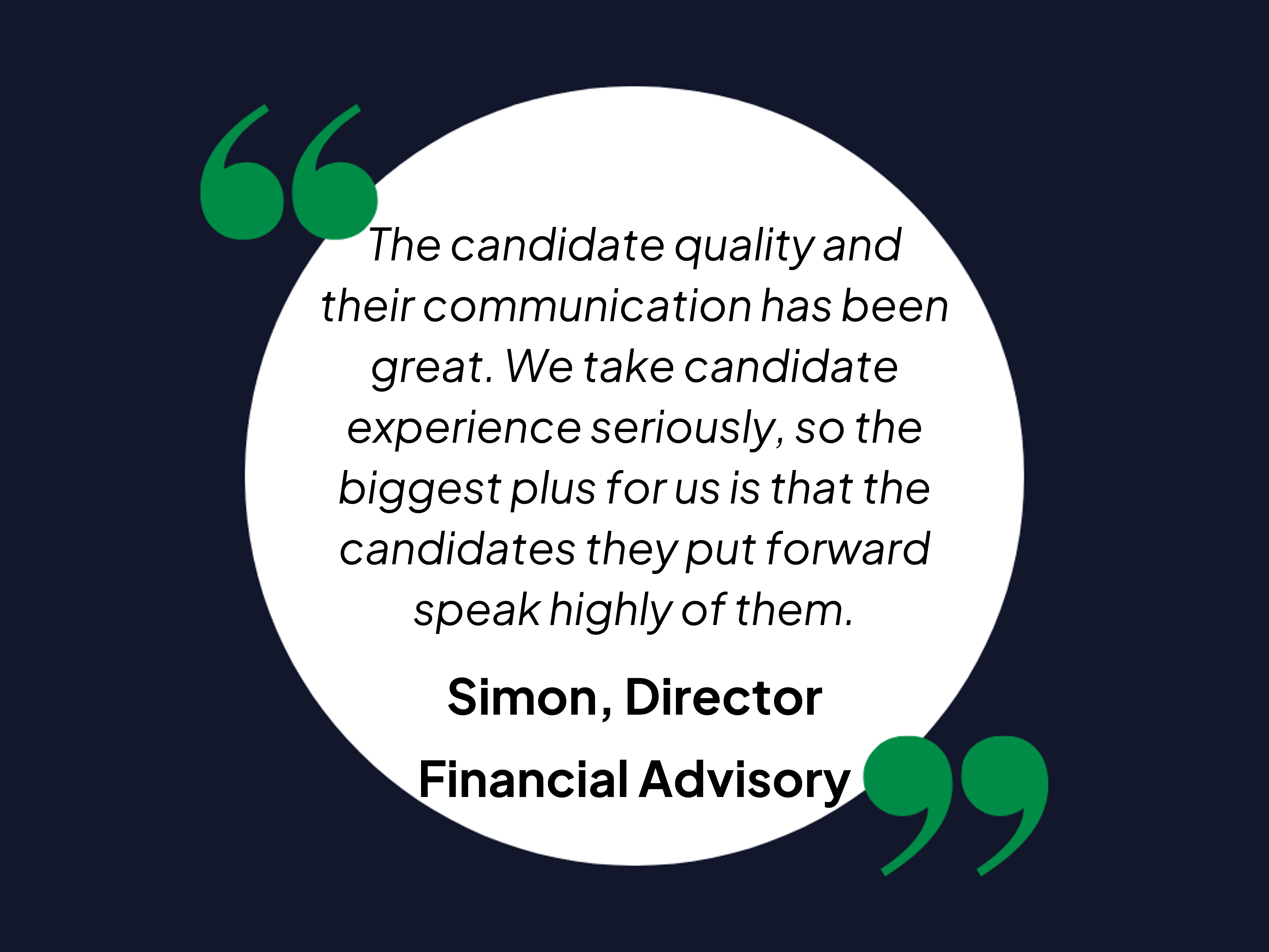 Financial Advisory Testiomonial