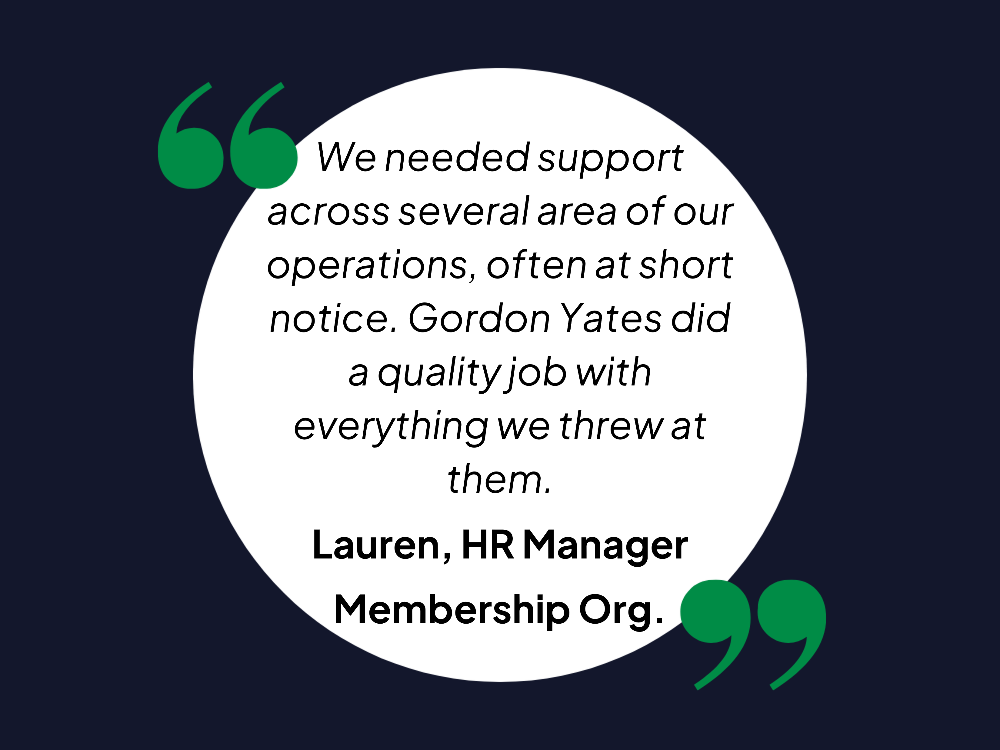 membership organisation testimonial