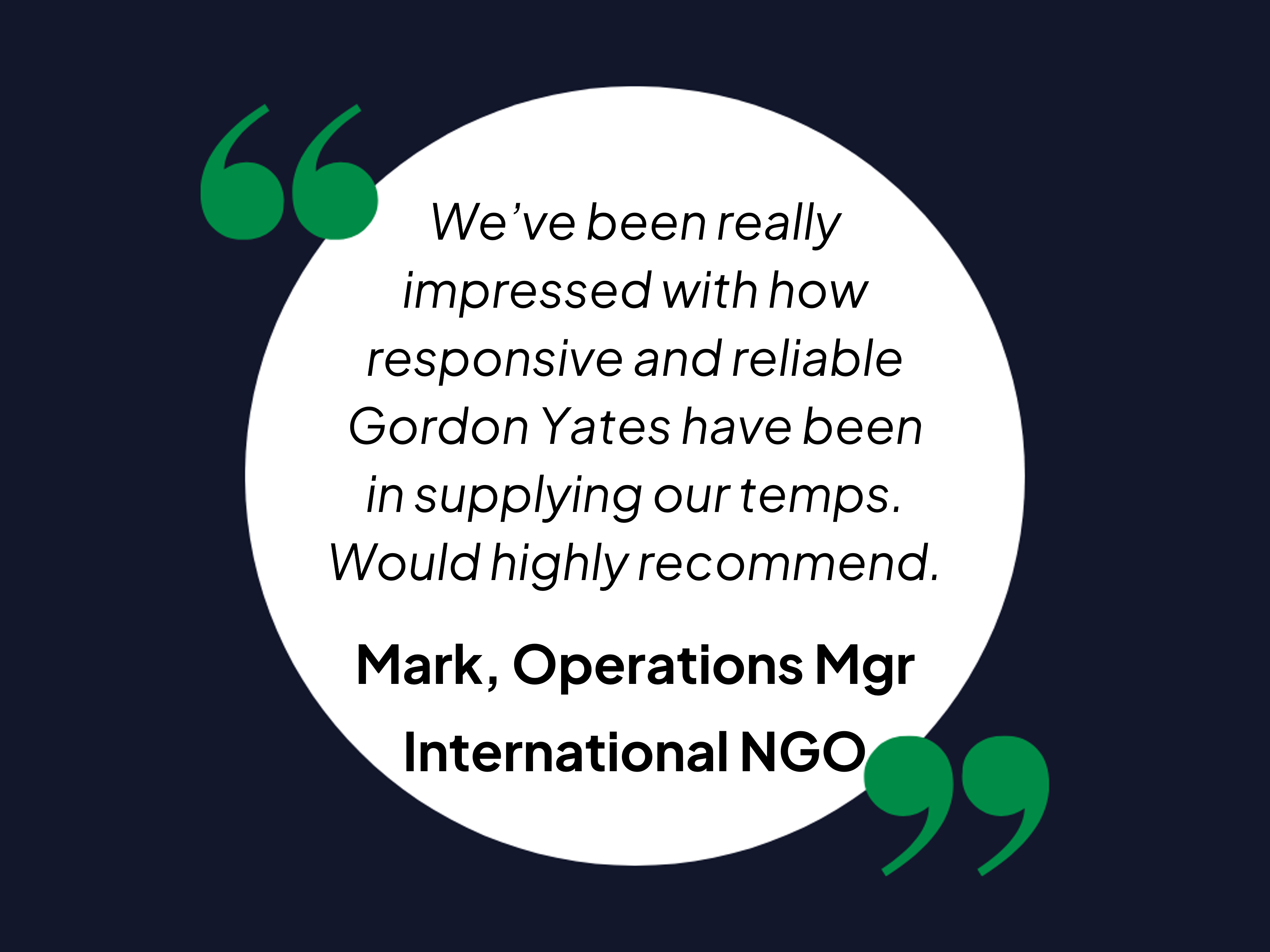 NGO testimonial
