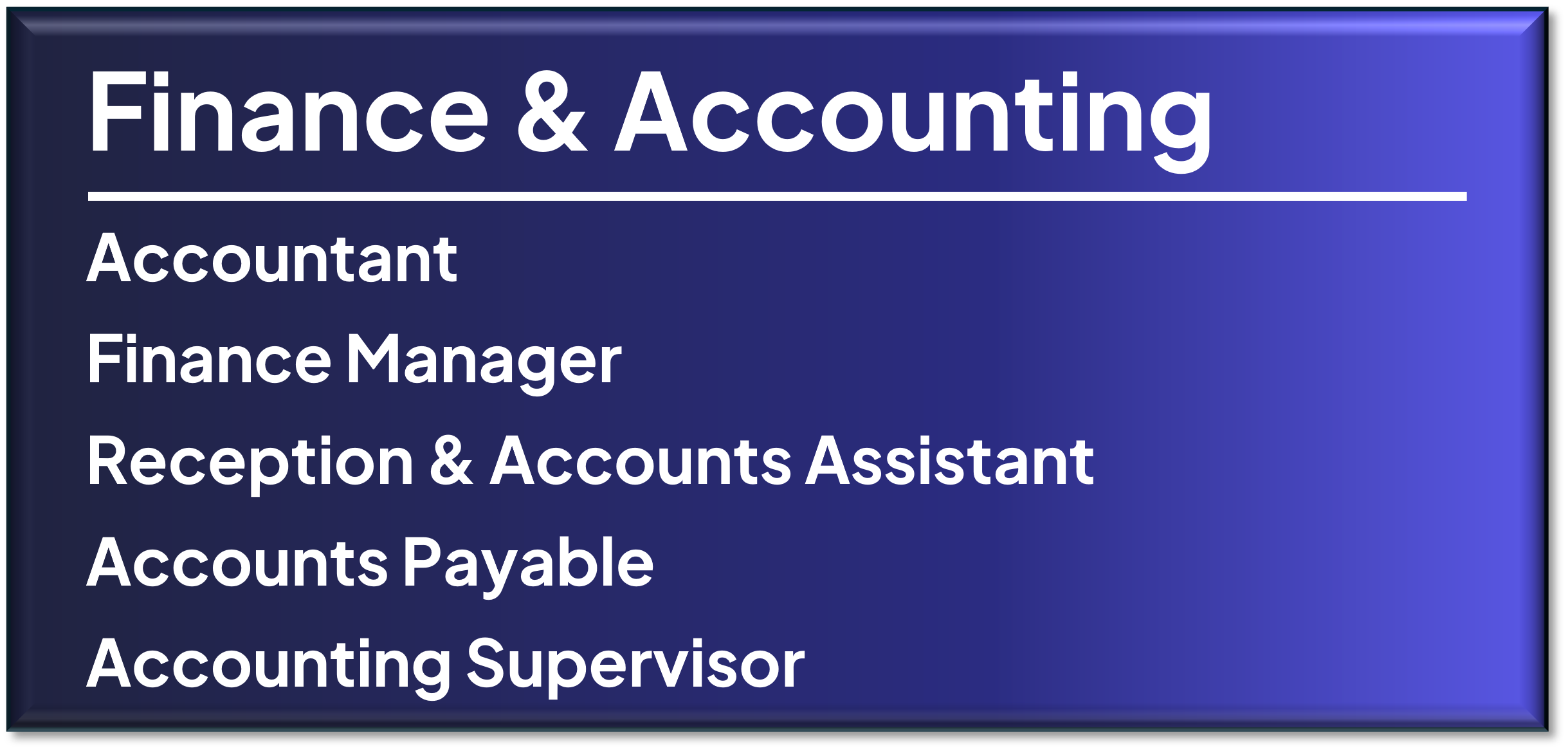 finance role types finance role types