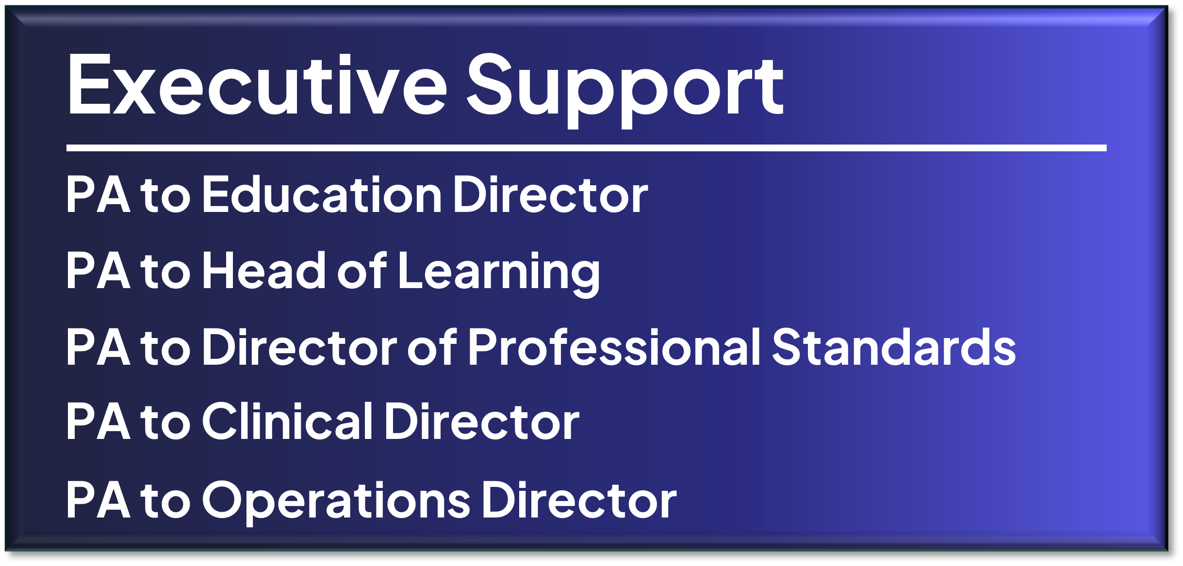 executive support role types executive support role types
