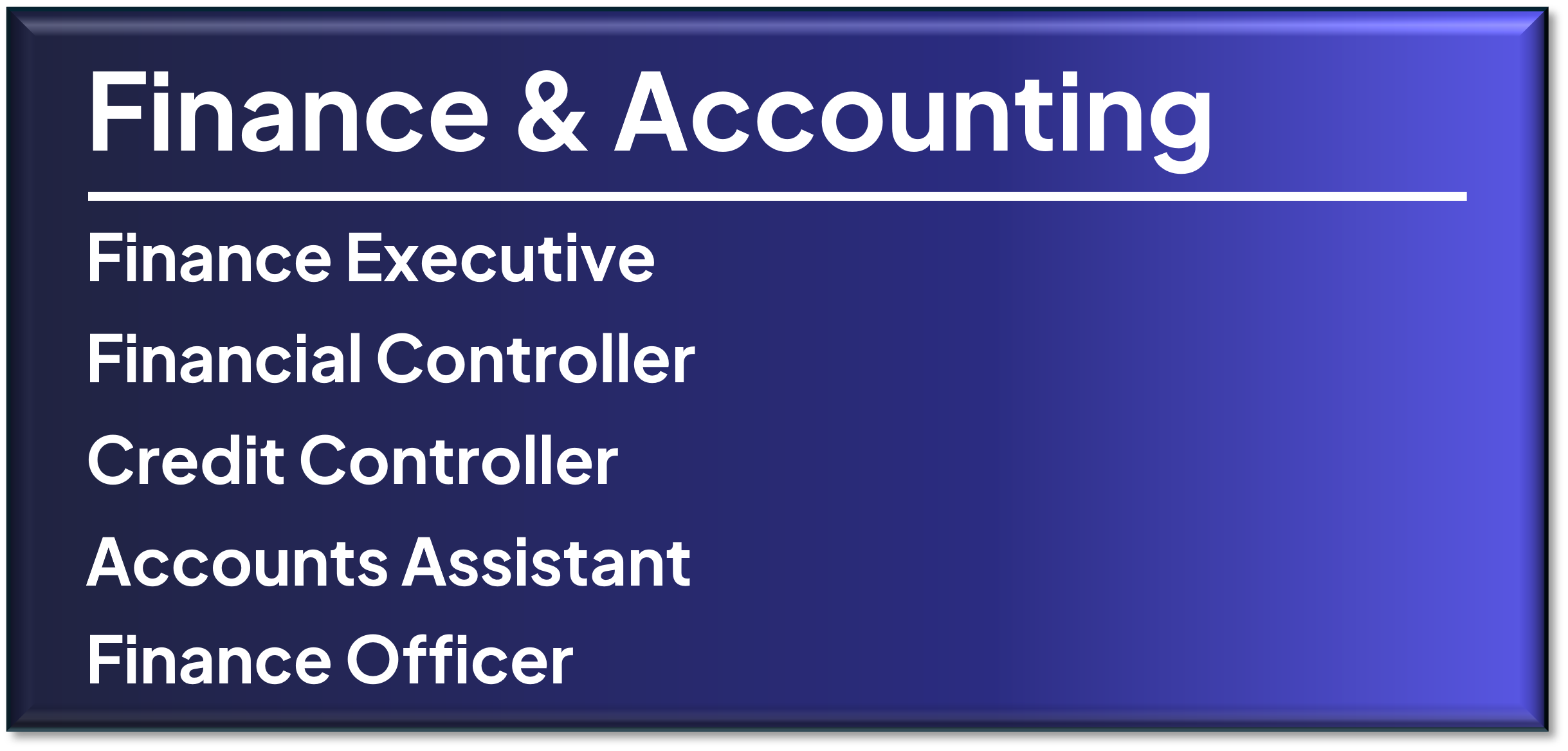 finance role types finance role types