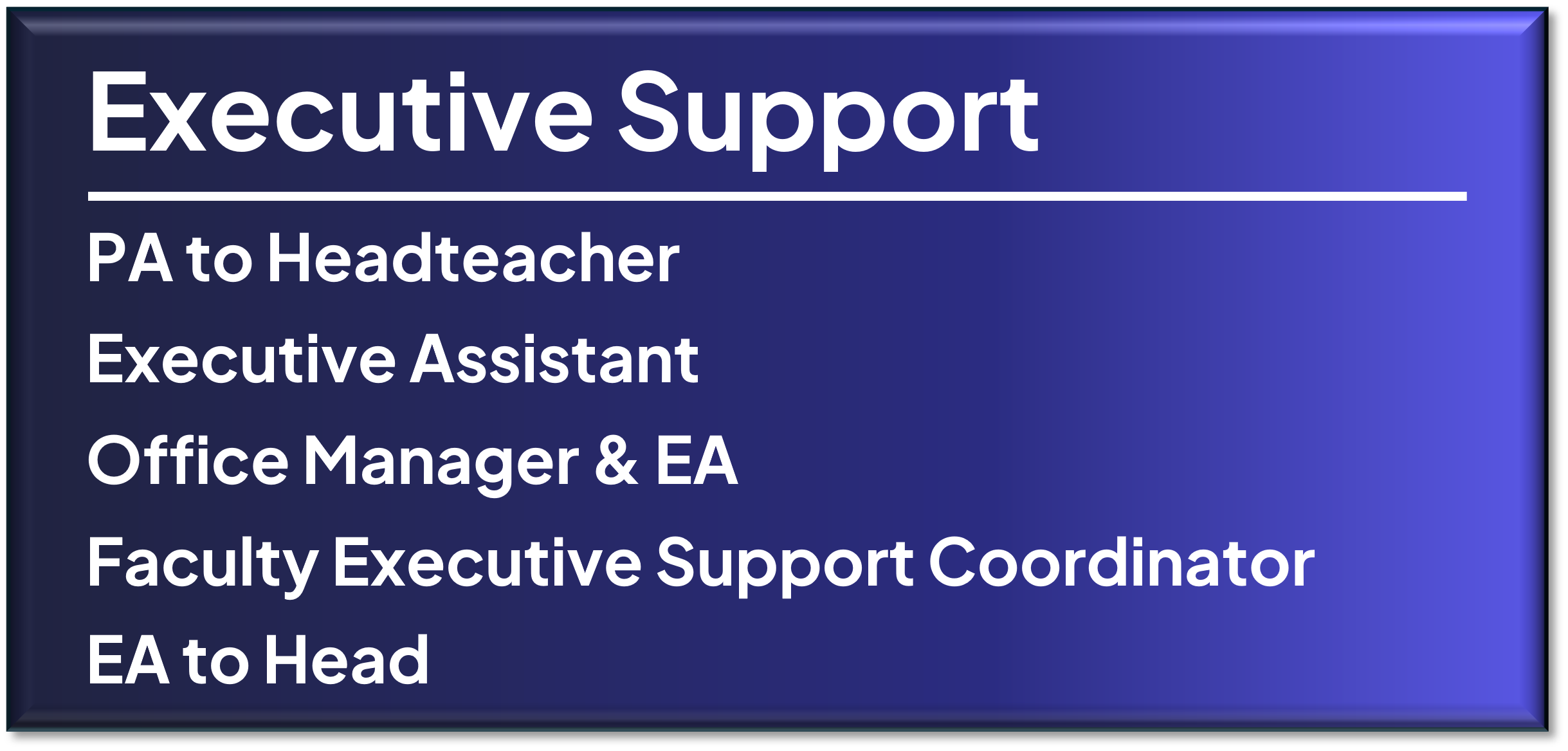 executive support role types executive support role types