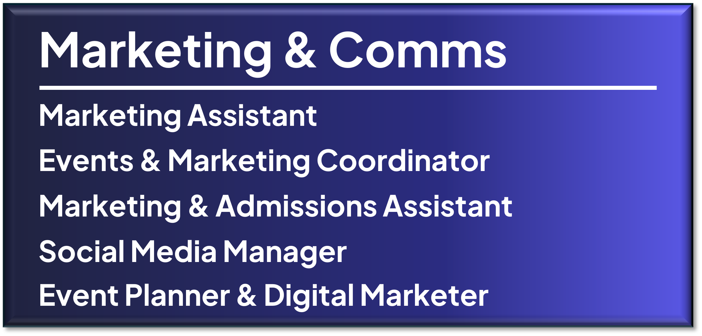 marketing role types marketing role types