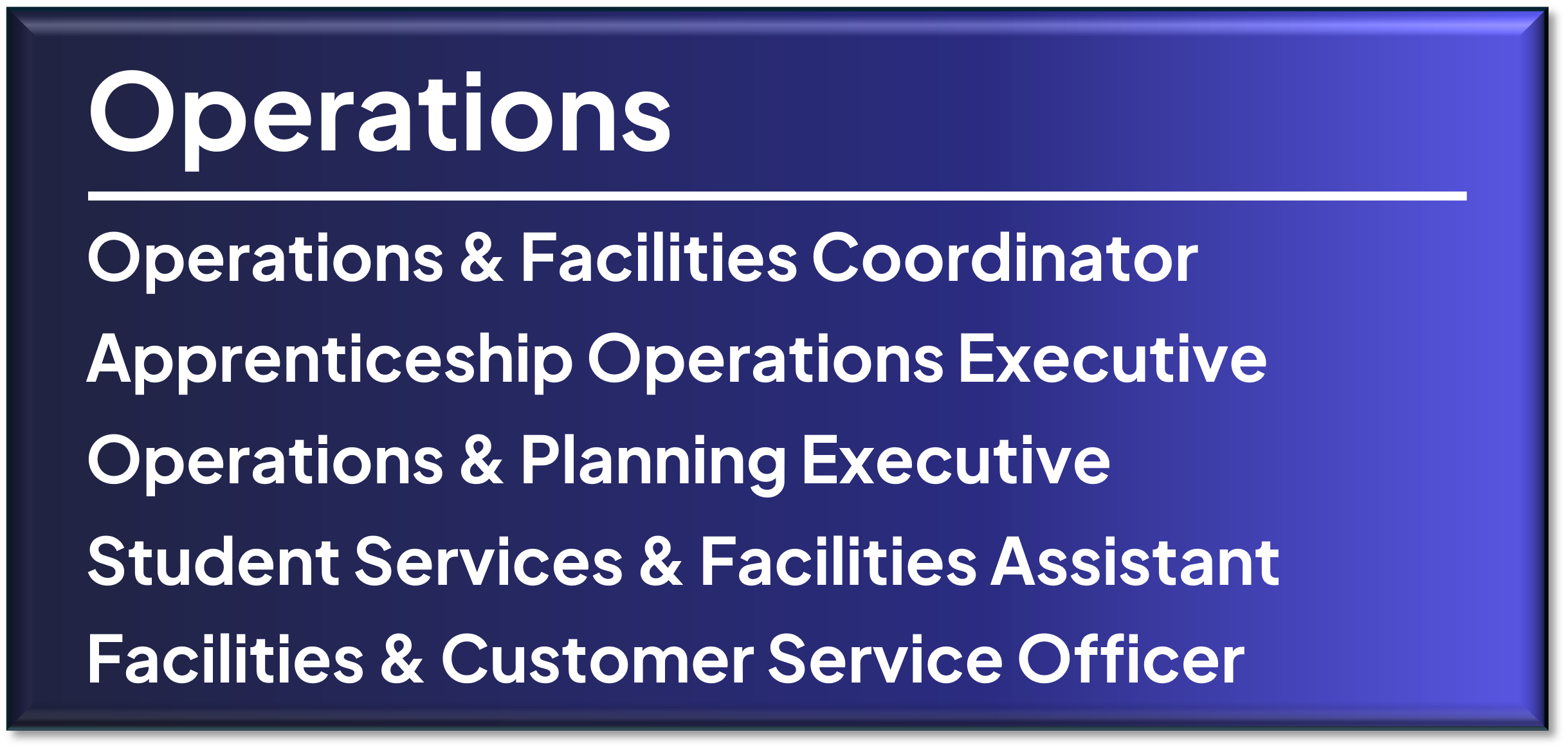 operations role types operations role types
