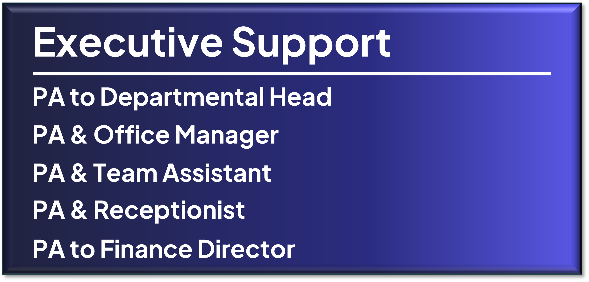 executive support role type executive support role type