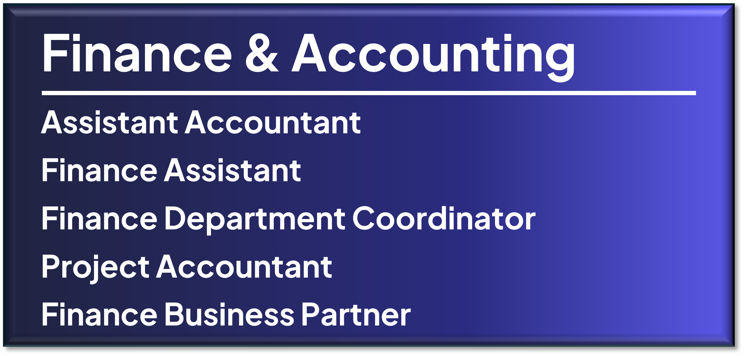finance role types finance role types