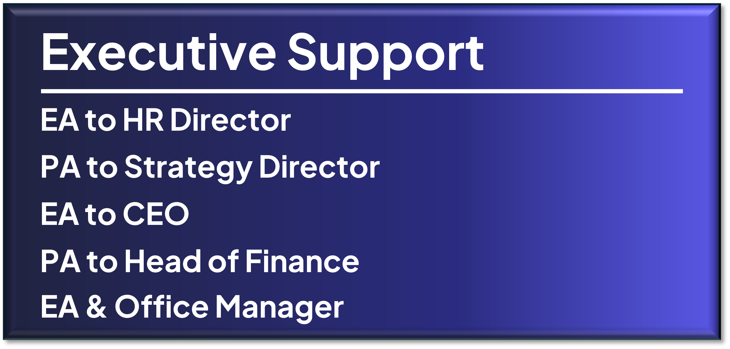 executive support role types executive support role types