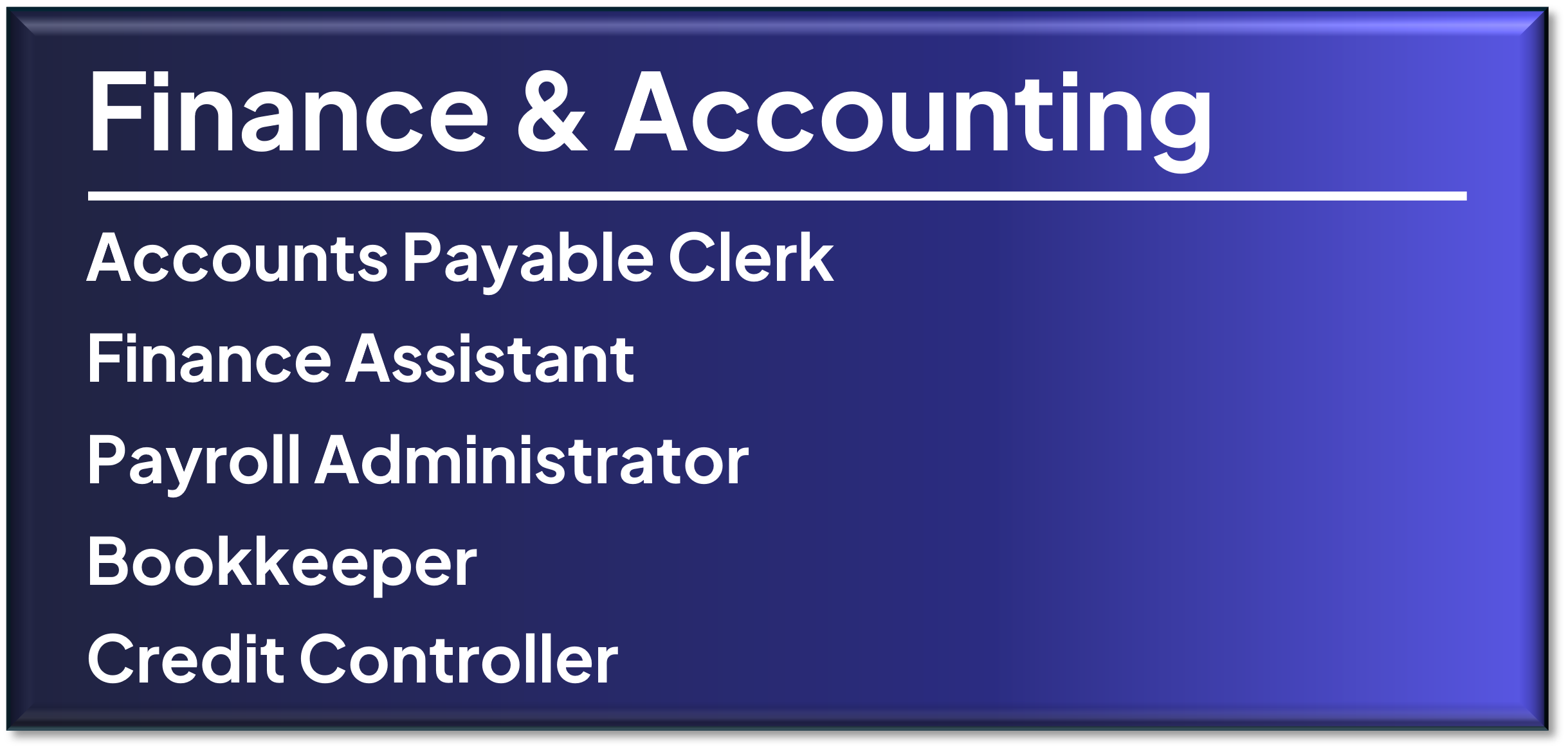 finance role types finance role types