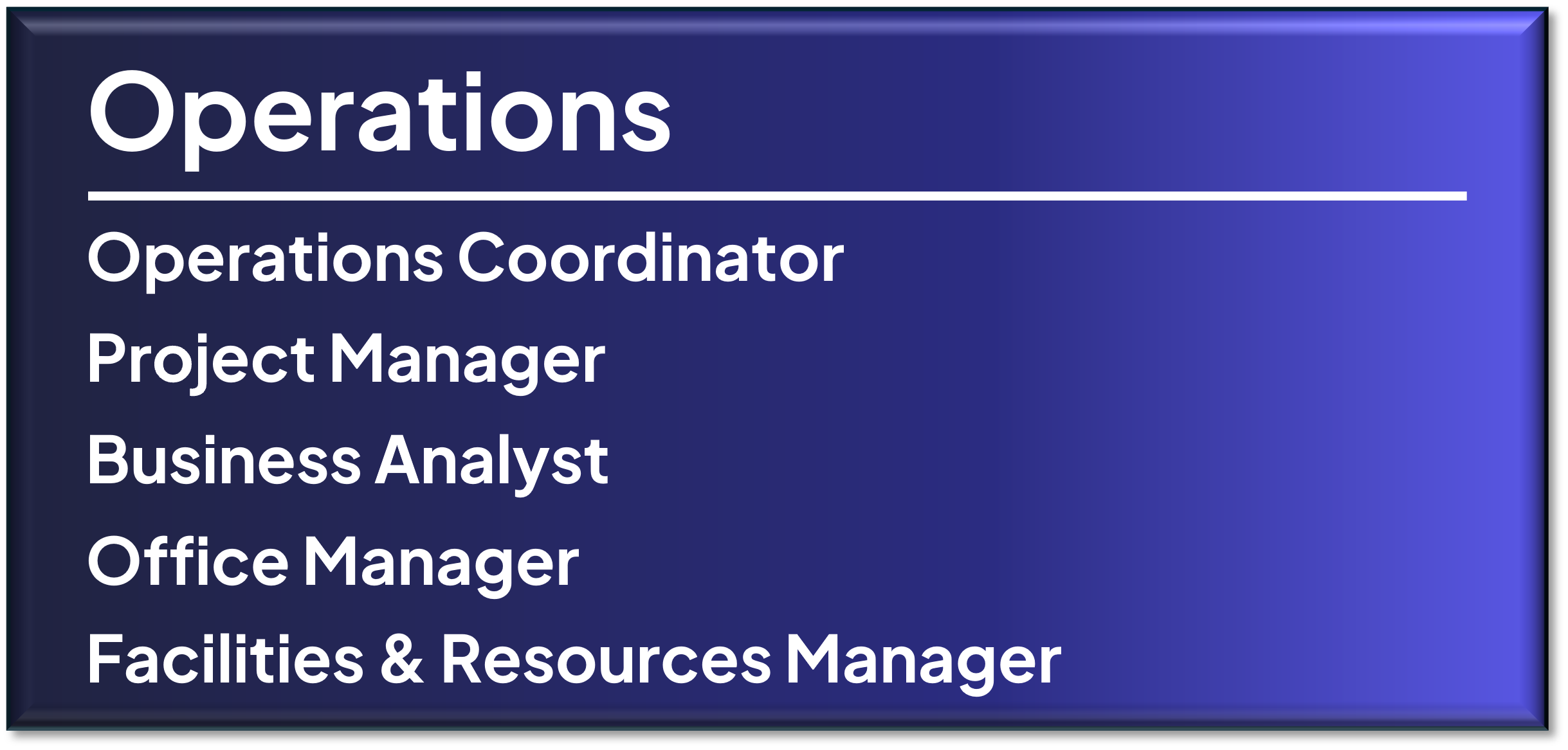 operations role types operations role types