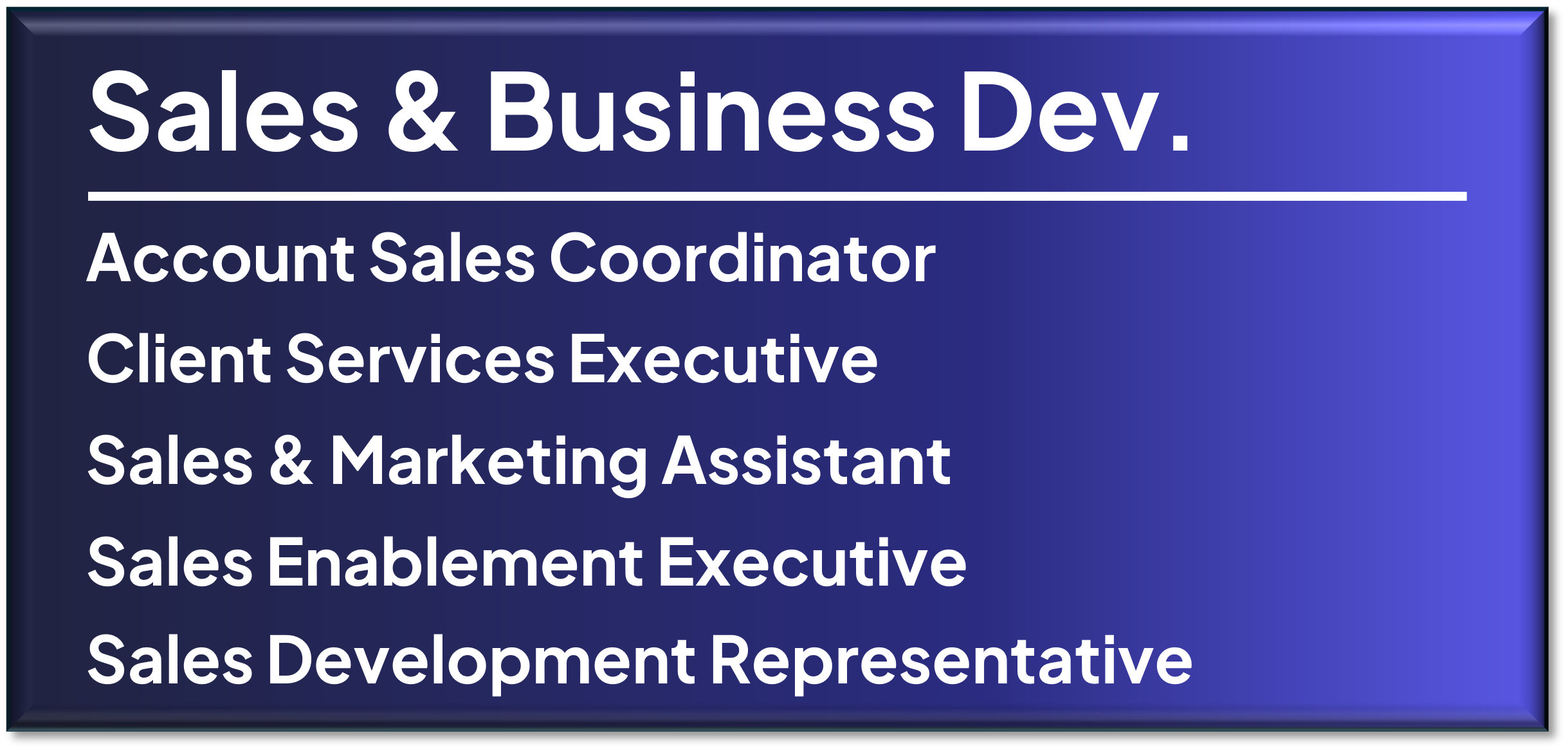 sales role types sales role types